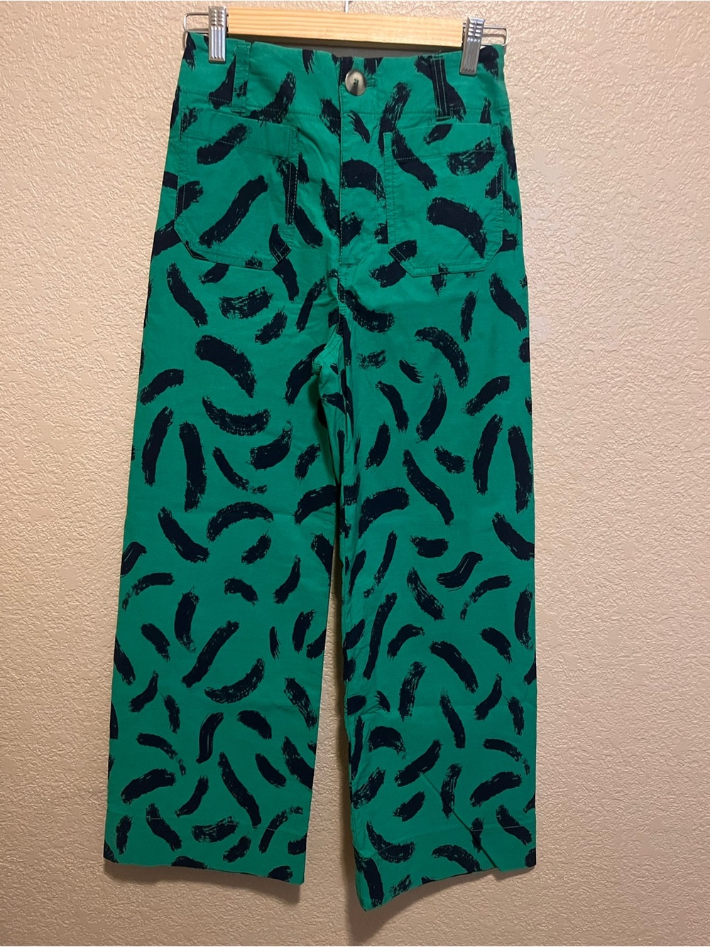 Anthropologie Maeve The Colette Green and Navy Printed Pants (25)